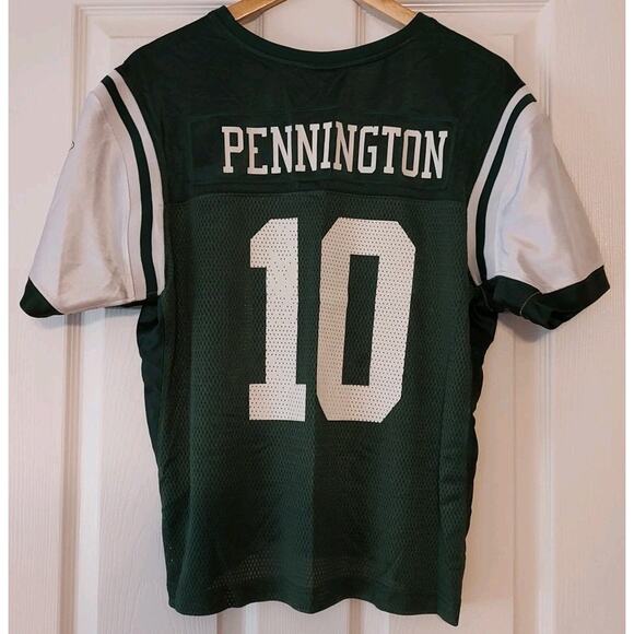 Women's New York Jets Chad Pennington Jersey Green Reebok Mesh Football - XL - Picture 2 of 4